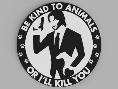 3D Printed Drinks Coaster- Be Kind To Animals