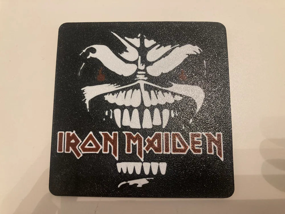 3D Printed Drinks Coaster- Iron Maiden