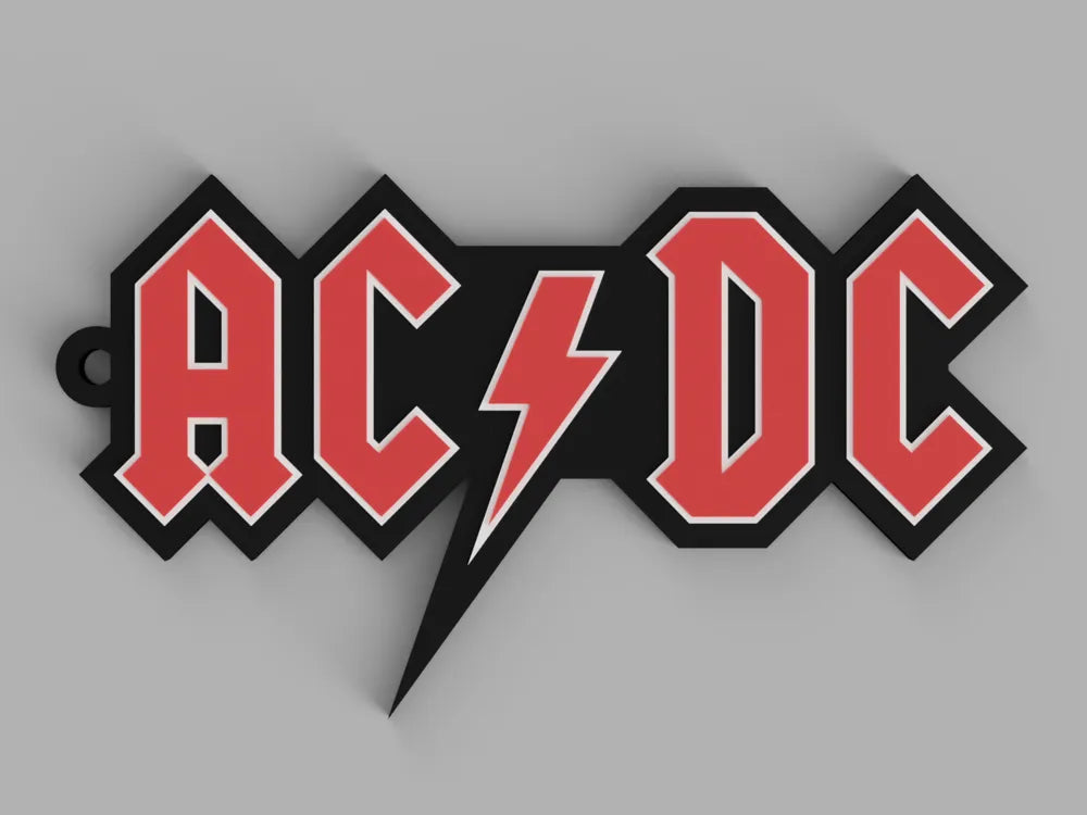3D Printed Keychain- AC/DC