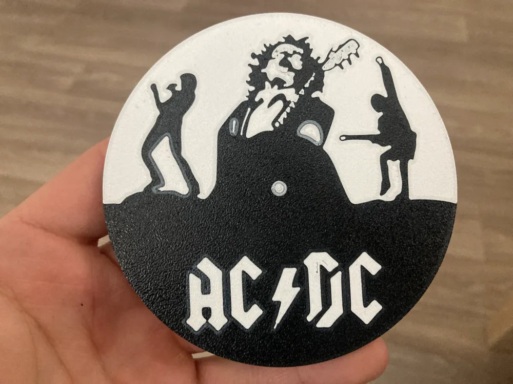 3D Printed Drinks Coaster- AC/DC