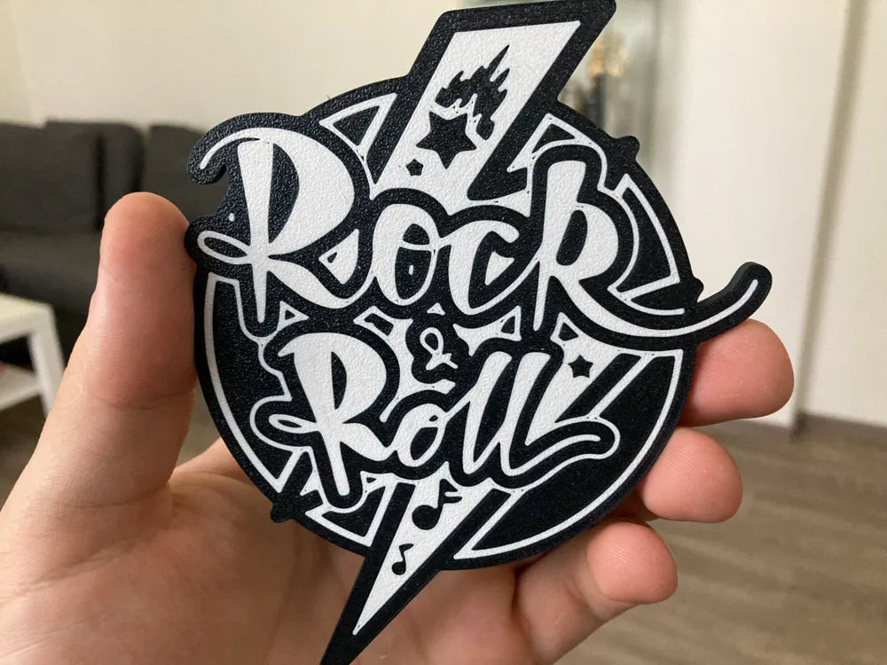 3D Printed Drinks Coaster- Rock & Roll