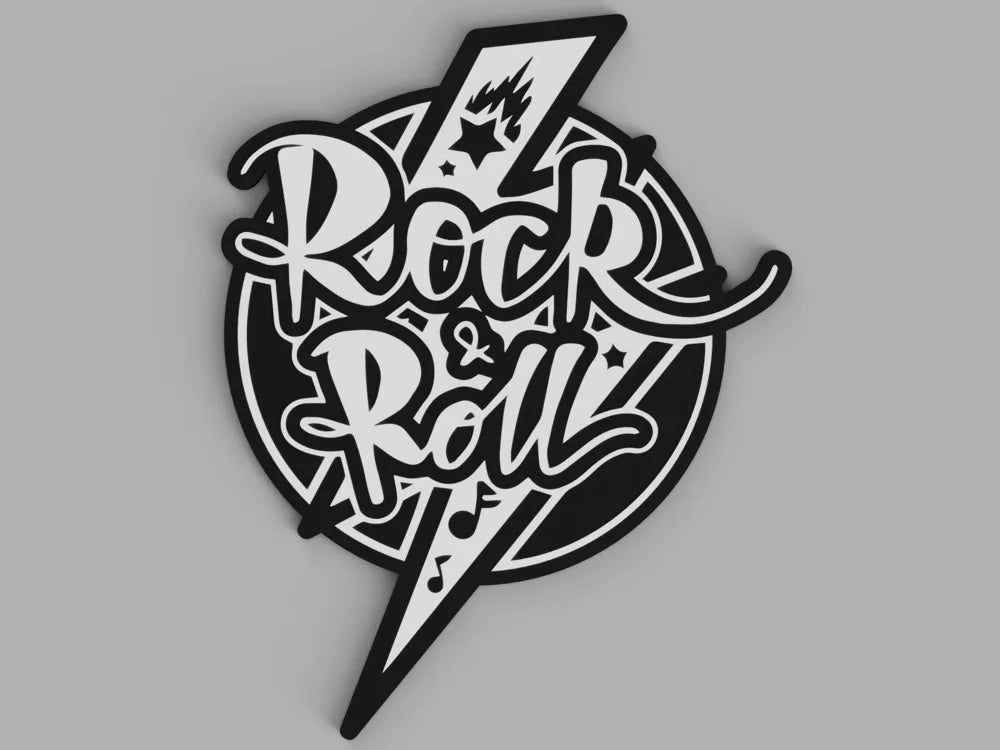 3D Printed Drinks Coaster- Rock & Roll