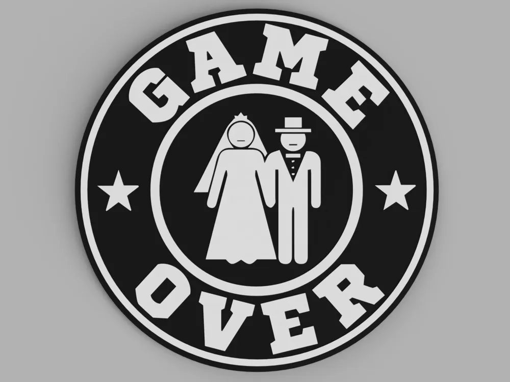 3D Printed Drinks Coaster- Game Over