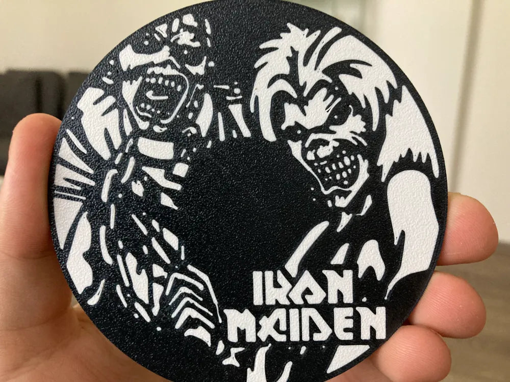 3D Printed Drinks Coaster- Iron Maiden