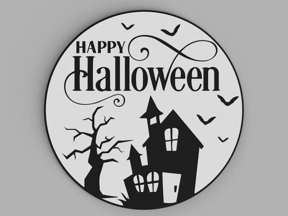 3D Printed Drinks Coaster- Happy Halloween