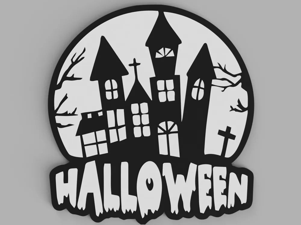 3D Printed Drinks Coaster- Halloween Castle