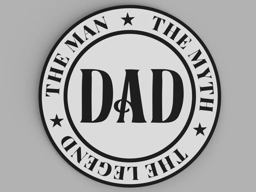 3D Printed Drinks Coaster- Dad The Legend