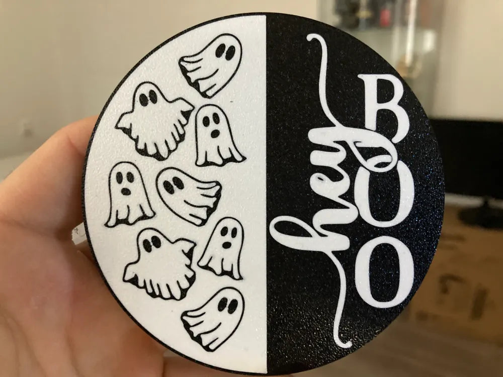 3D Printed Drinks Coaster- Halloween Boo