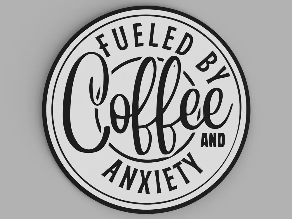 3D Printed Drinks Coaster- Coffee & Anxiety