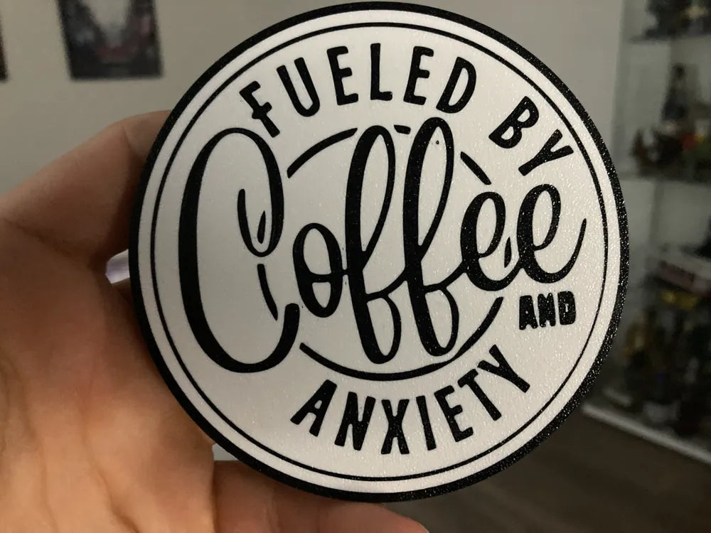 3D Printed Drinks Coaster- Coffee & Anxiety