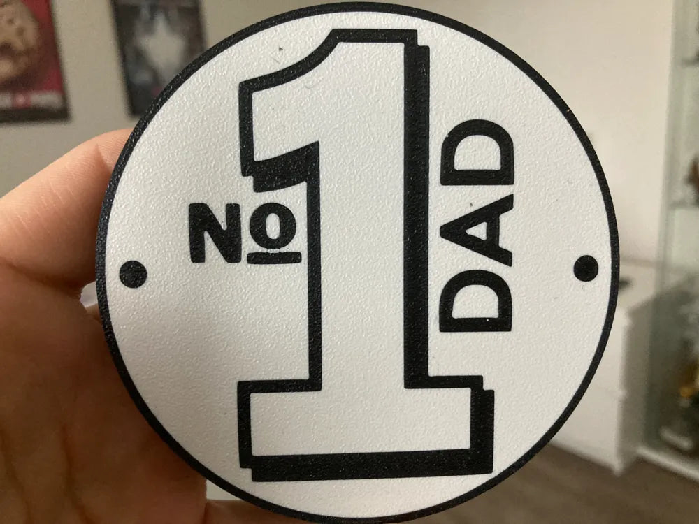 3D Printed Drinks Coaster- No1 Dad