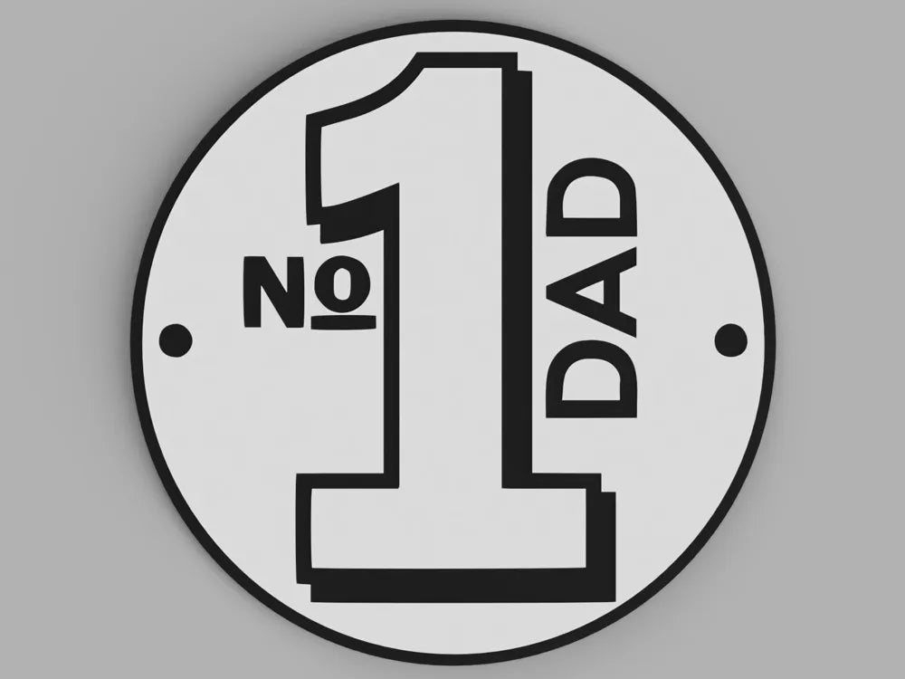 3D Printed Drinks Coaster- No1 Dad