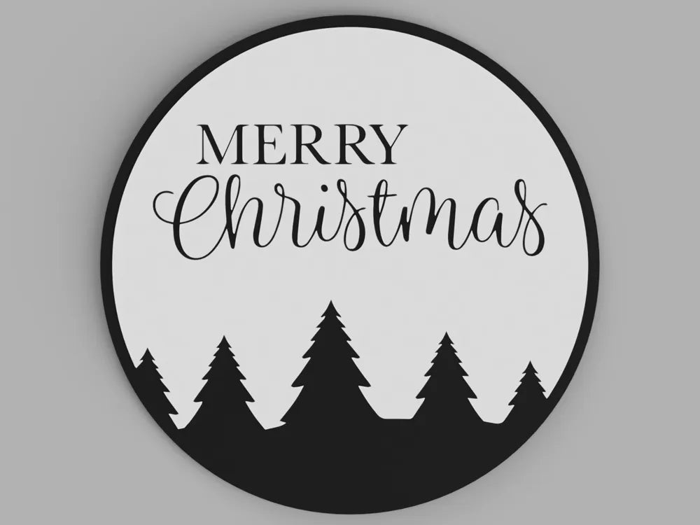 3D Printed Drinks Coaster- Merry Christmas