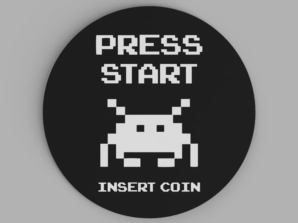3D Printed Drinks Coaster- Press Start