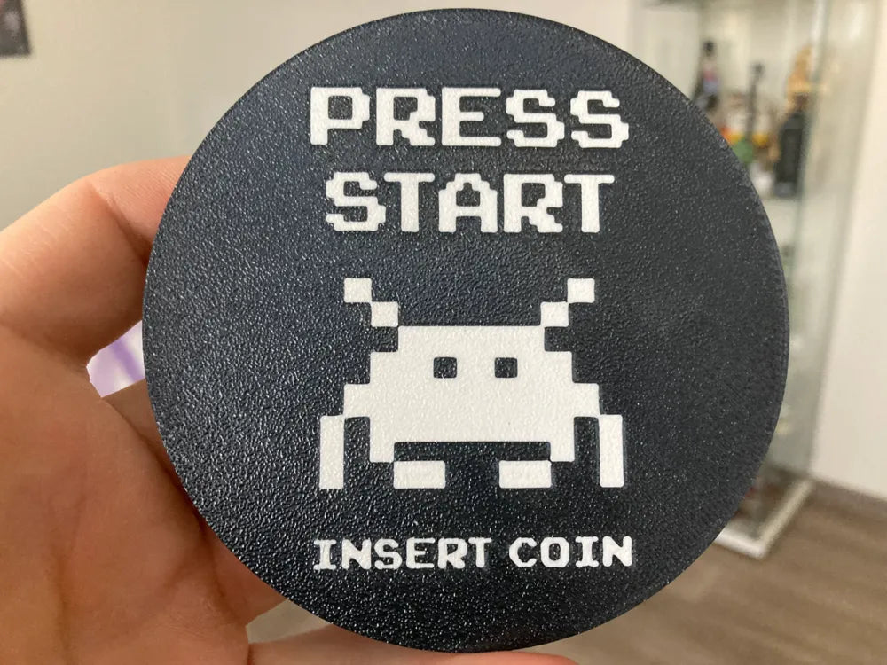 3D Printed Drinks Coaster- Press Start