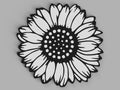3D Printed Drinks Coaster- Sunflower