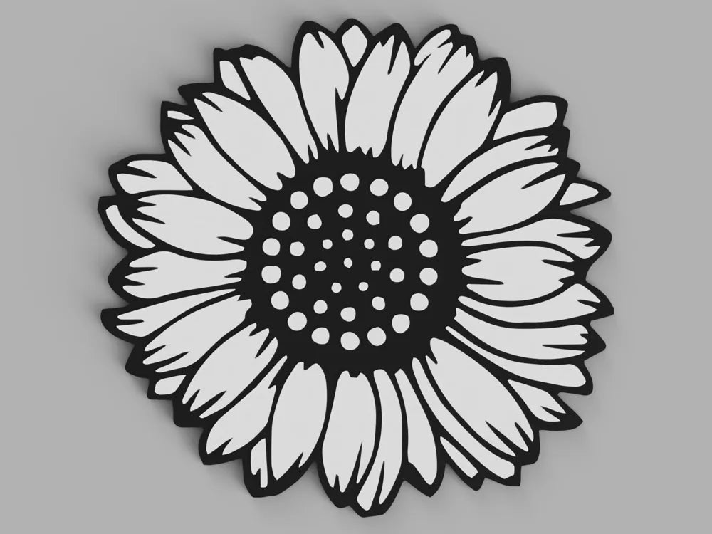 3D Printed Drinks Coaster- Sunflower