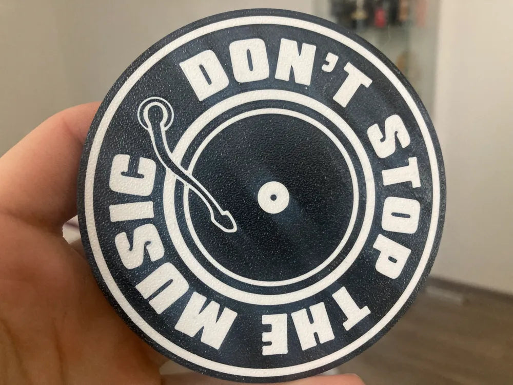 3D Printed Drinks Coaster- Don's Stop The Music