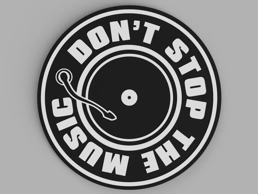 3D Printed Drinks Coaster- Don's Stop The Music