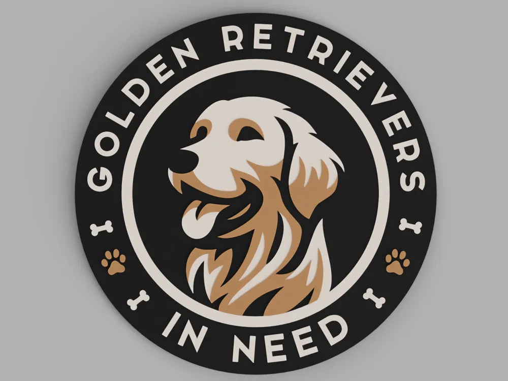 3D Printed Drinks Coaster- Golden Retriever