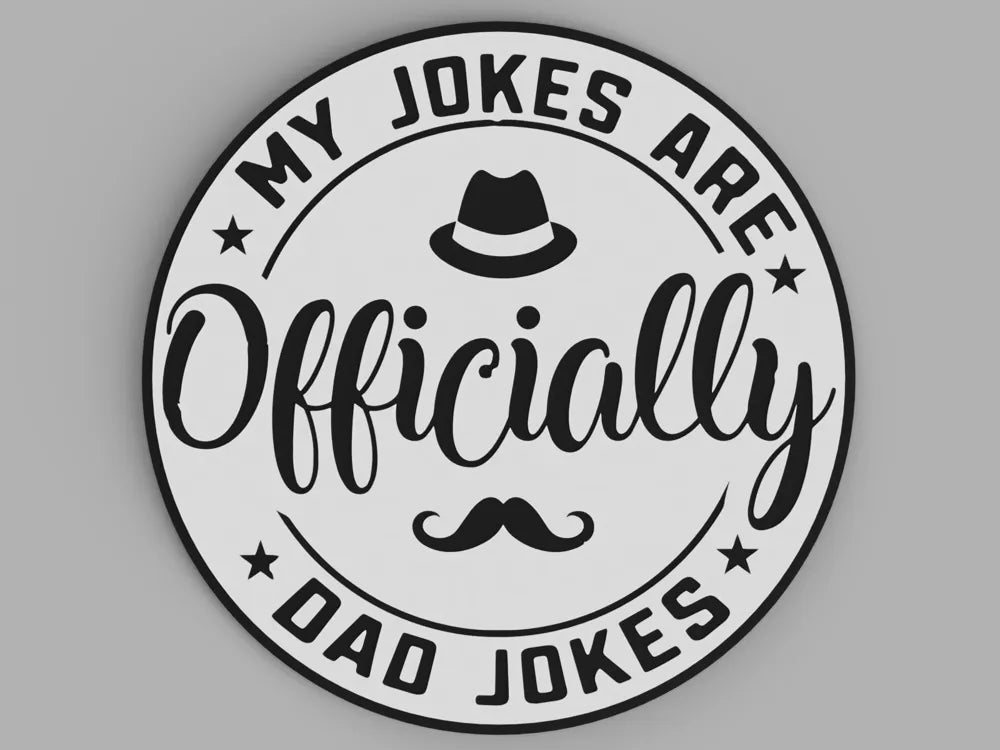 3D Printed Drinks Coaster- Dad Jokes
