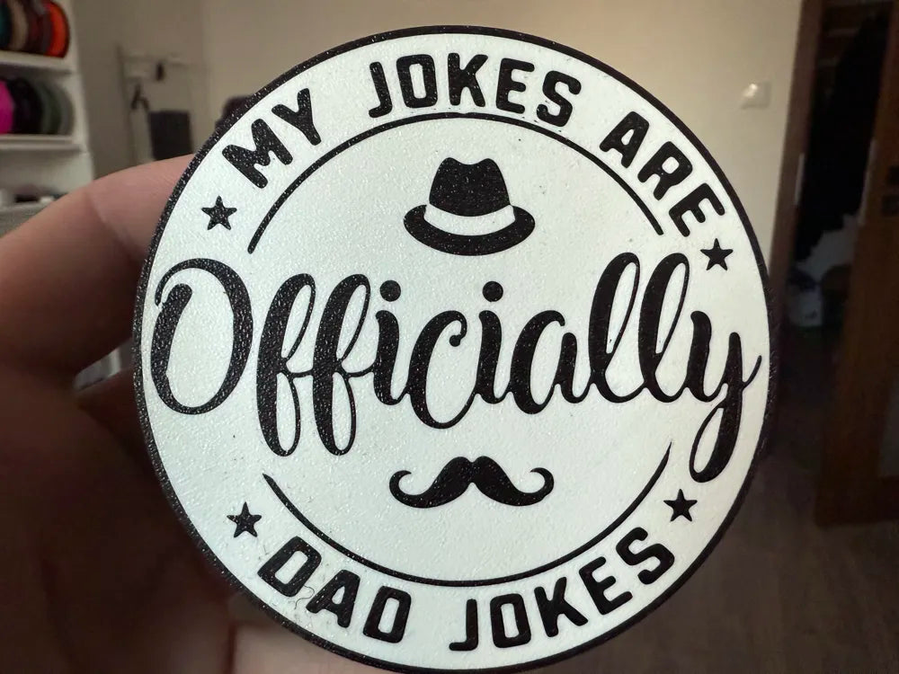 3D Printed Drinks Coaster- Dad Jokes