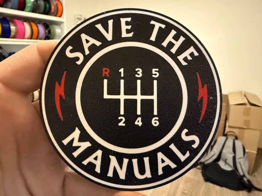 3D Printed Drinks Coaster- Save The Manuals