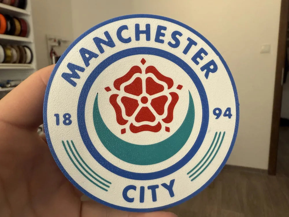 3D Printed Drinks Coaster- Man City