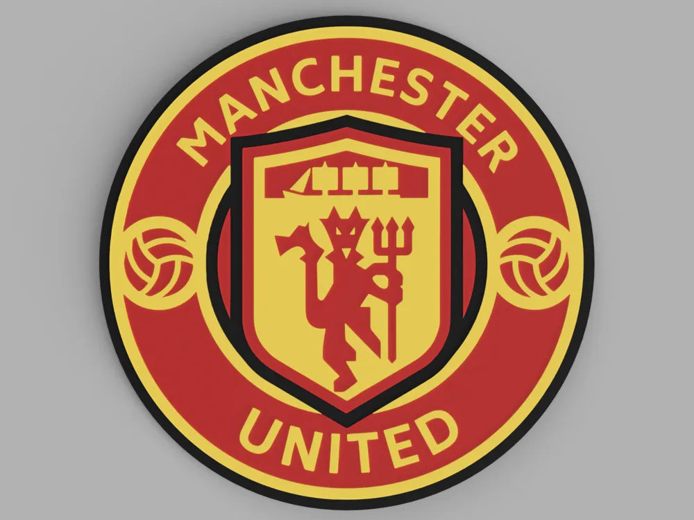 3D Printed Drinks Coaster- Man U
