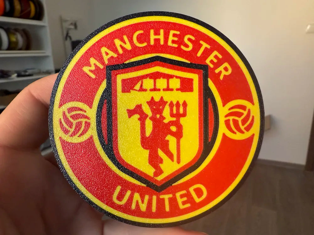 3D Printed Drinks Coaster- Man U