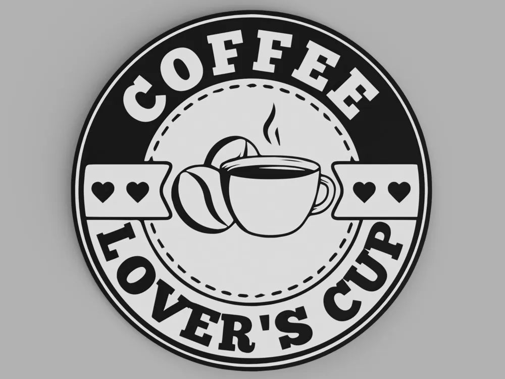 3D Printed Drinks Coaster- Coffee Lover's Cup