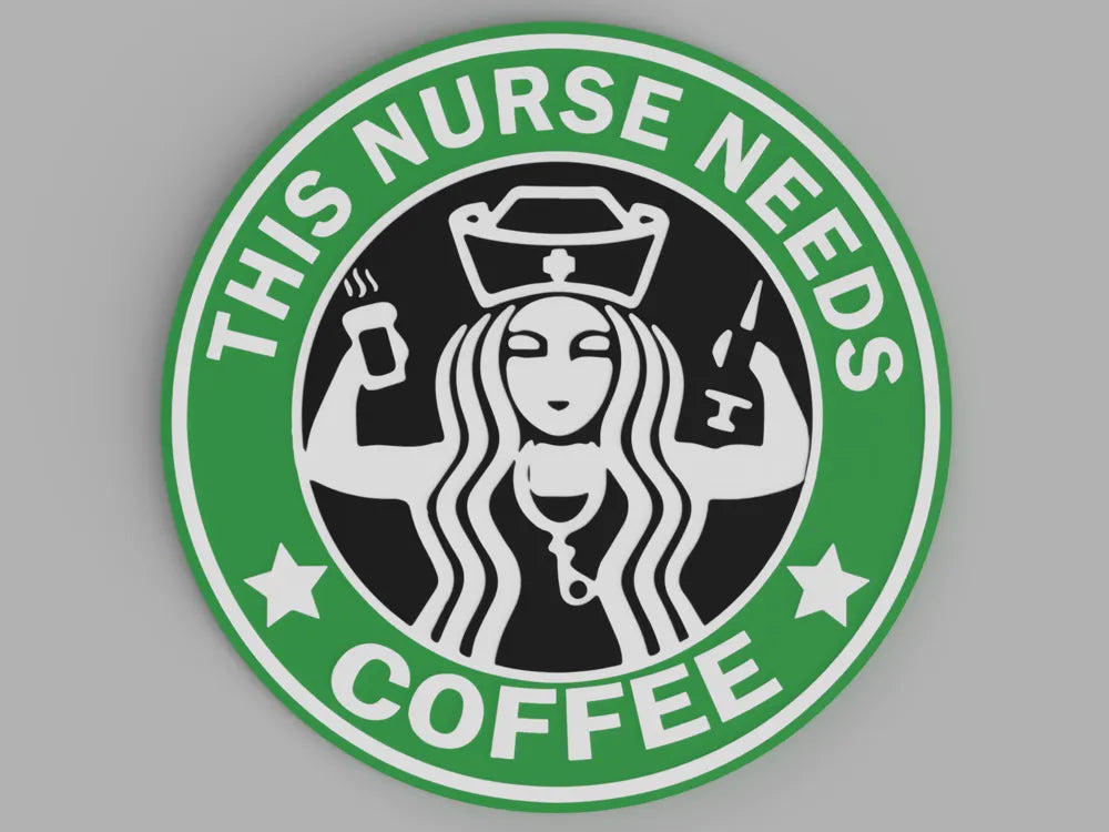 3D Printed Coaster- This Nurse