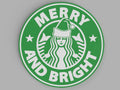 3D Printed Coaster- Merry & Bright