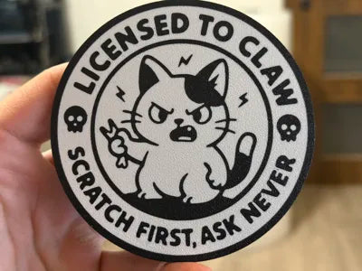 3D Printed Drinks Coaster- Licensed To Claw