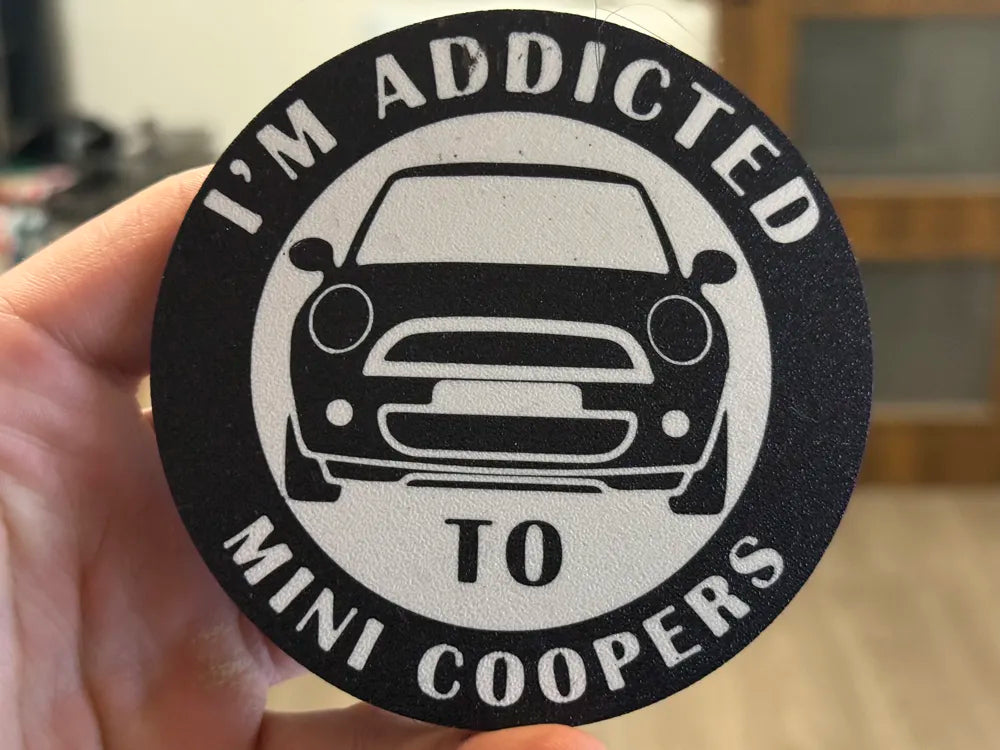 3D Printed Drinks Coaster- Mini Coopers