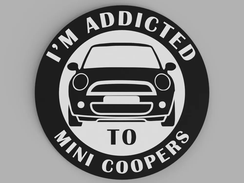 3D Printed Drinks Coaster- Mini Coopers