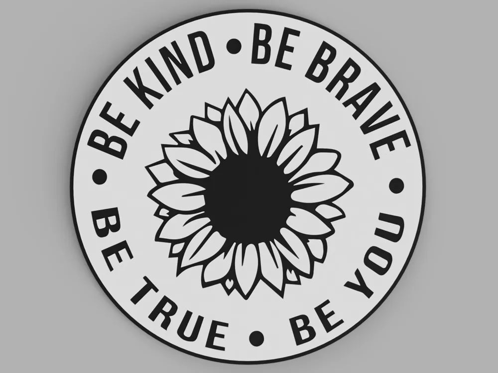 3D Printed Drinks Coaster- Be Kind