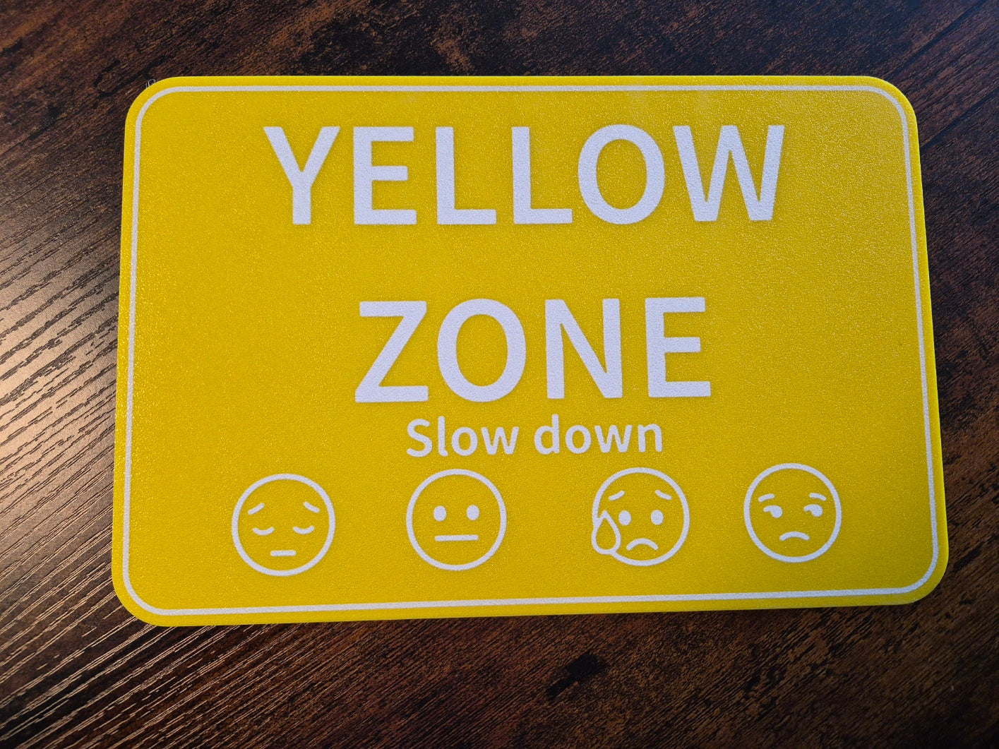 3D Printed The Zones of Regulation Signs