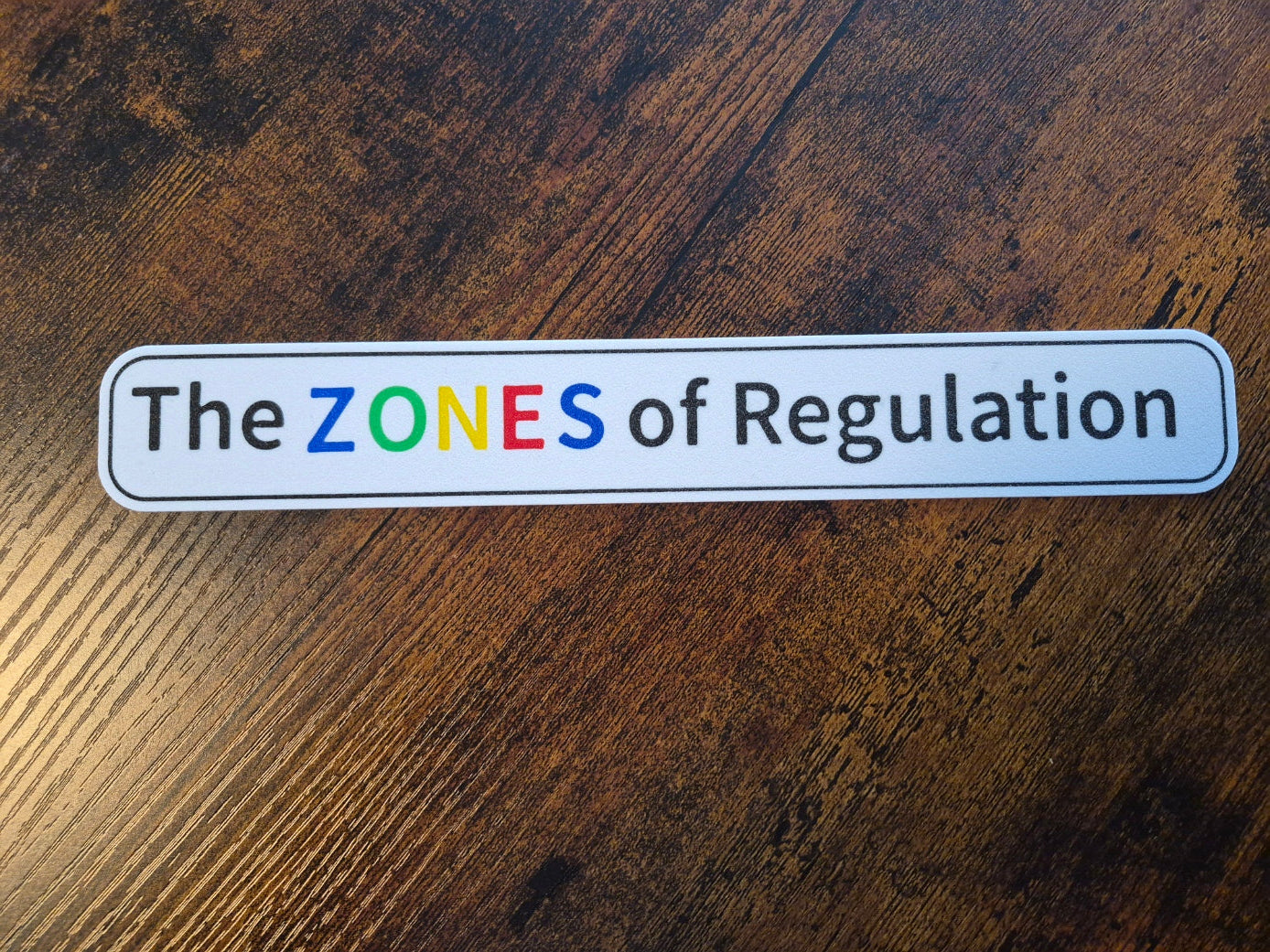 3D Printed The Zones of Regulation Signs