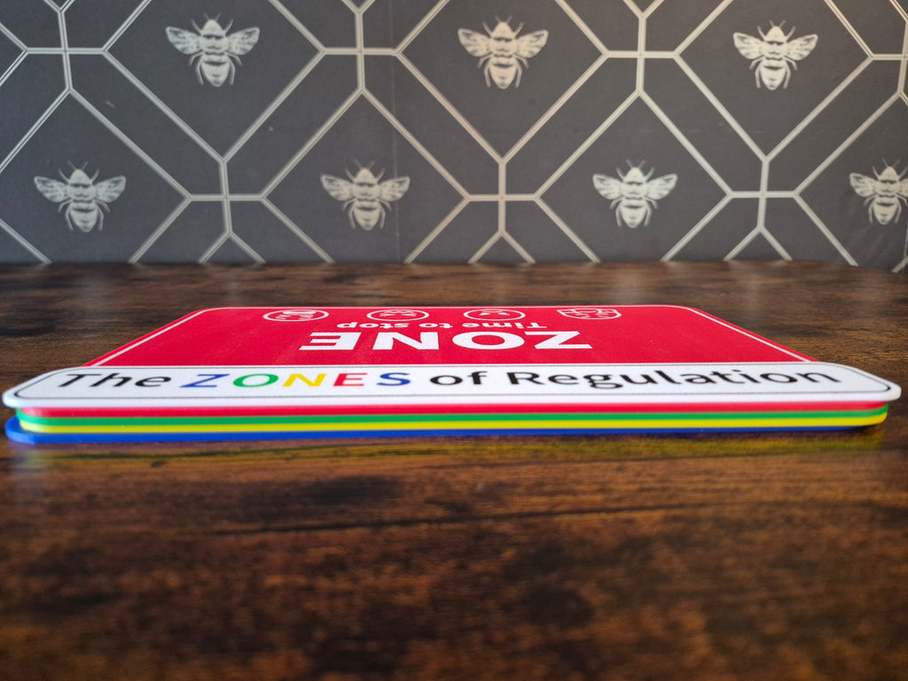 3D Printed The Zones of Regulation Signs