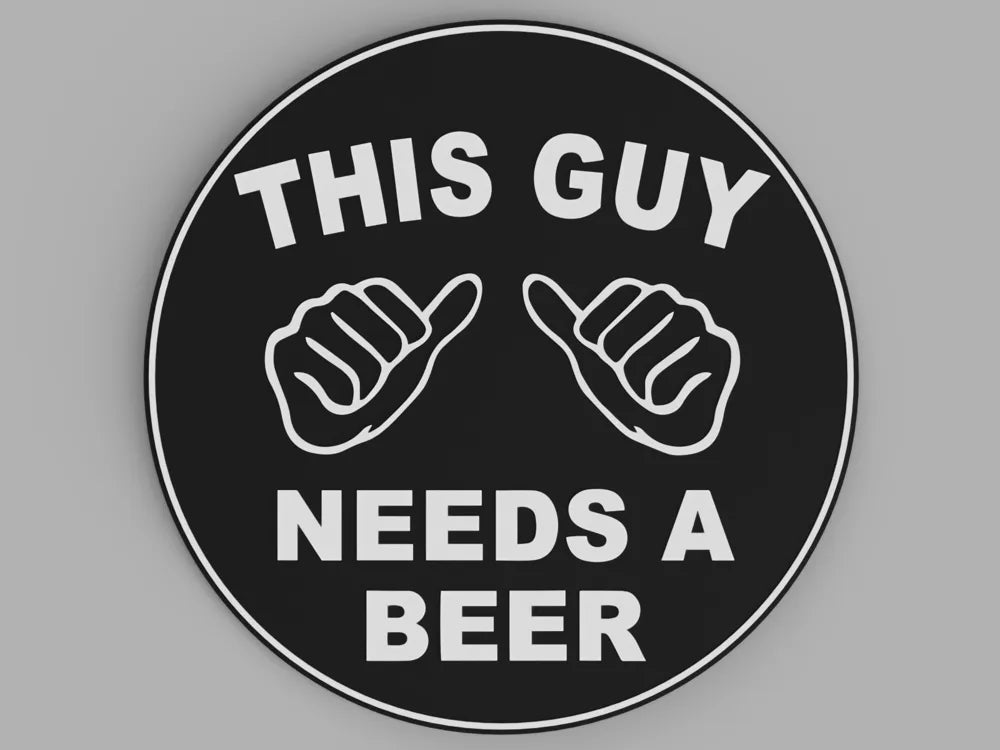 3D Printed Coaster- Needs Beer