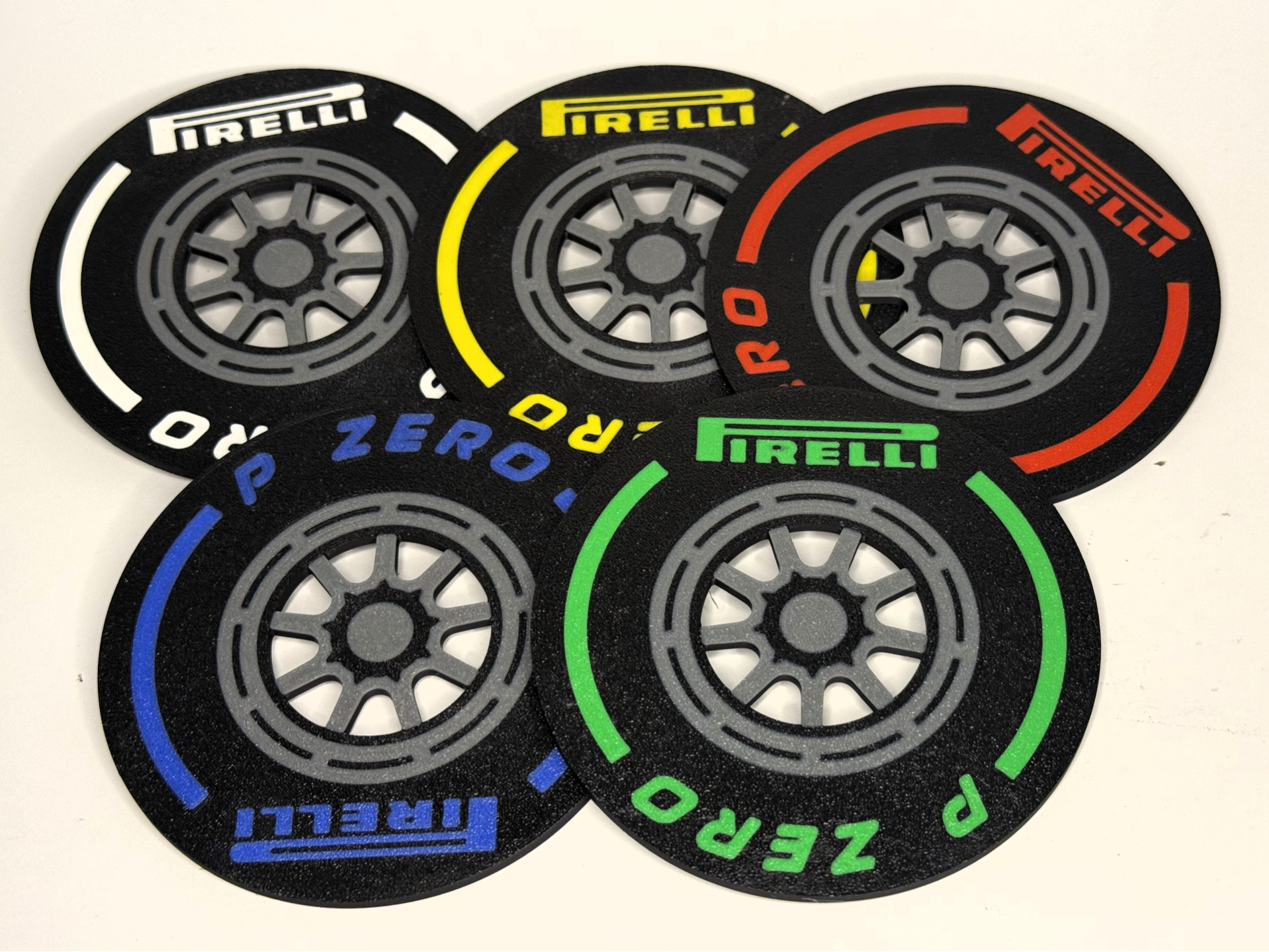 3D Printed Drinks Coaster- F1 Pirelli Tyre